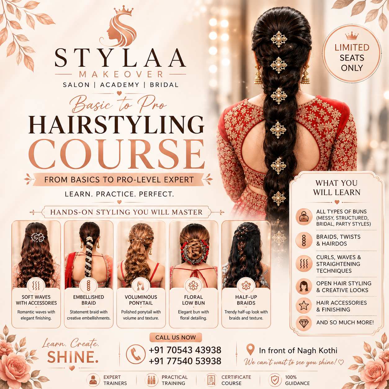 Basic to Pro Hairstyling Course at Stylaa Makeover Hardoi